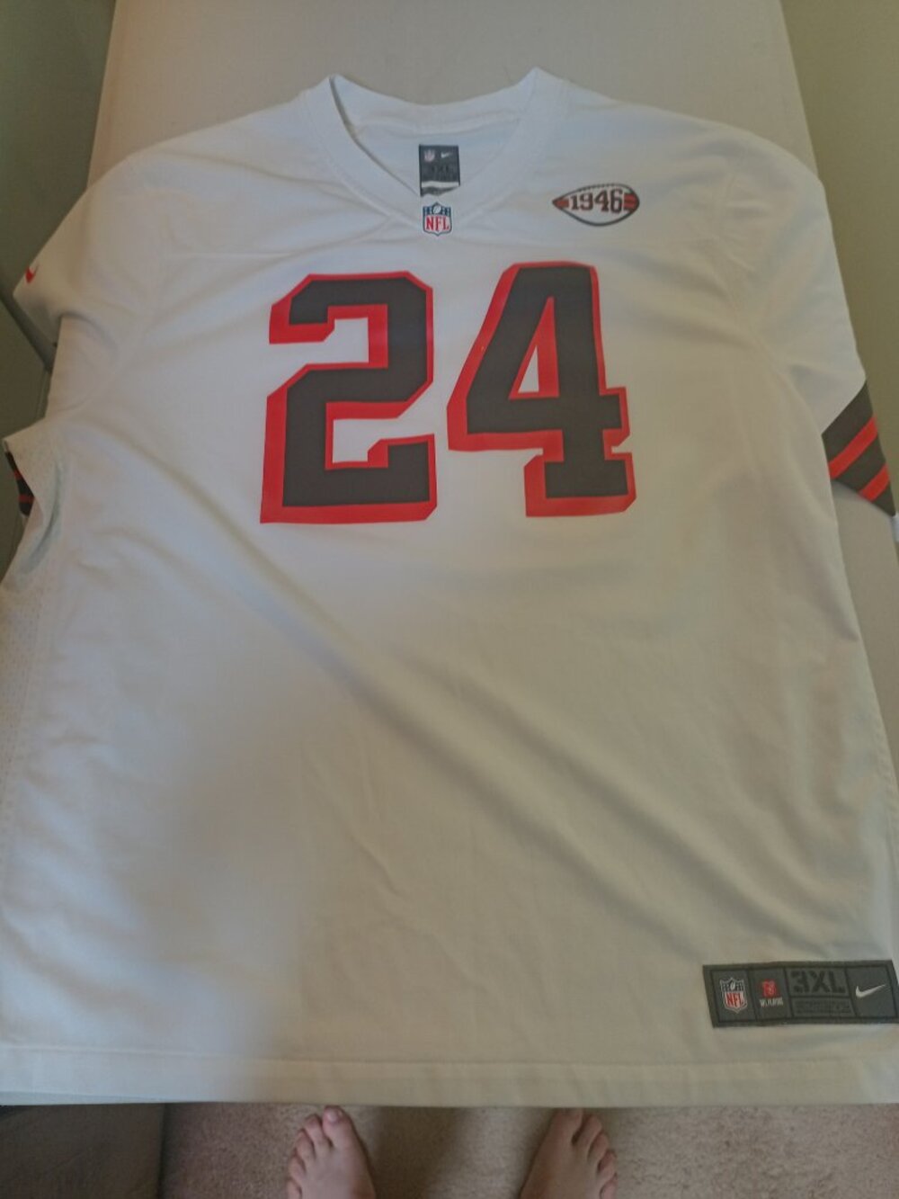 Nike Nick Chubb Cleveland Browns NFL Football Jersey Adult XXXL 1946 Collection - Picture 6 of 6